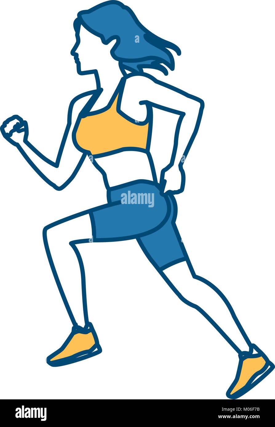 Fitness woman running Stock Vector Image & Art - Alamy