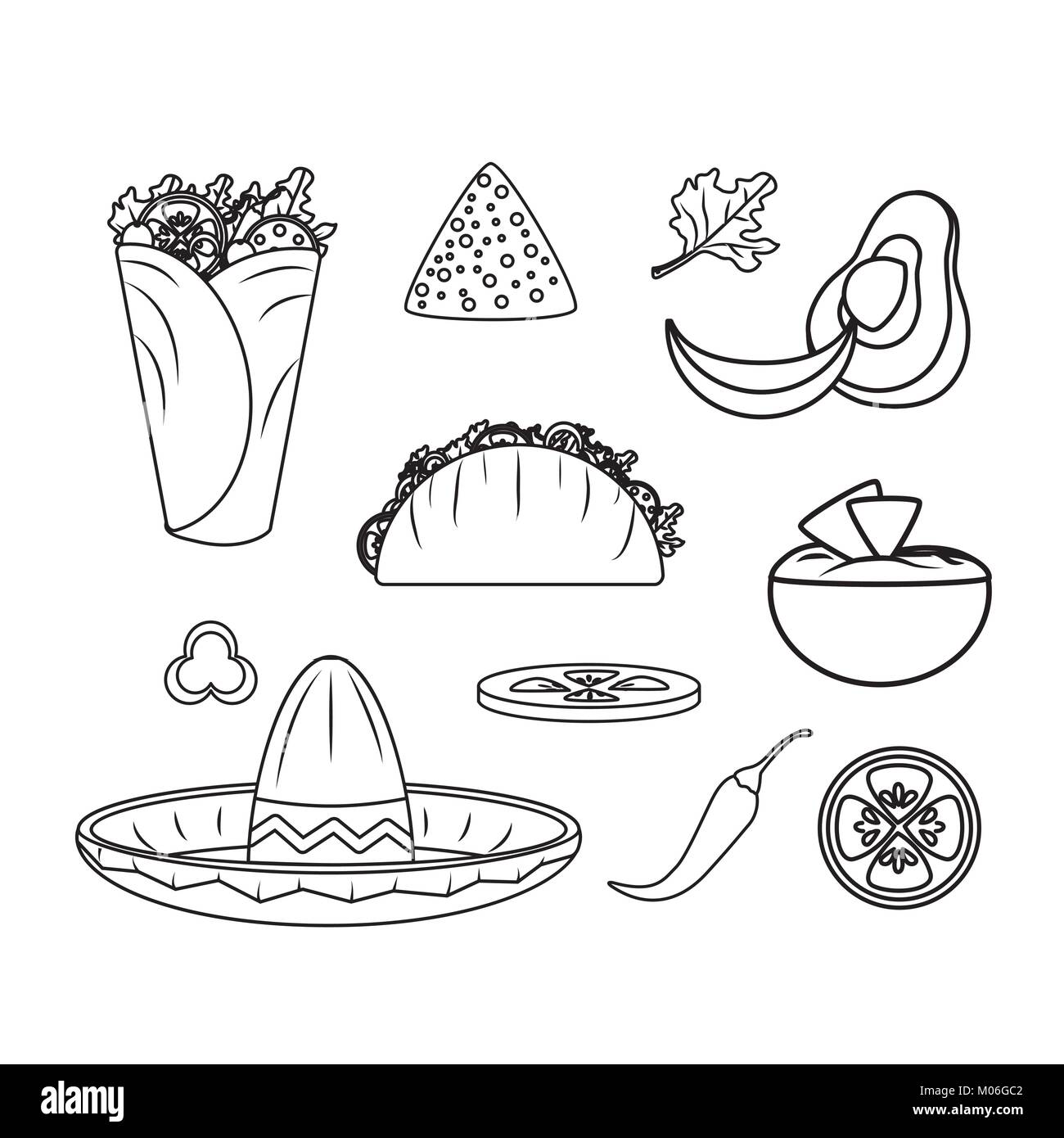 Mexican food design Stock Vector Image &amp; Art - Alamy