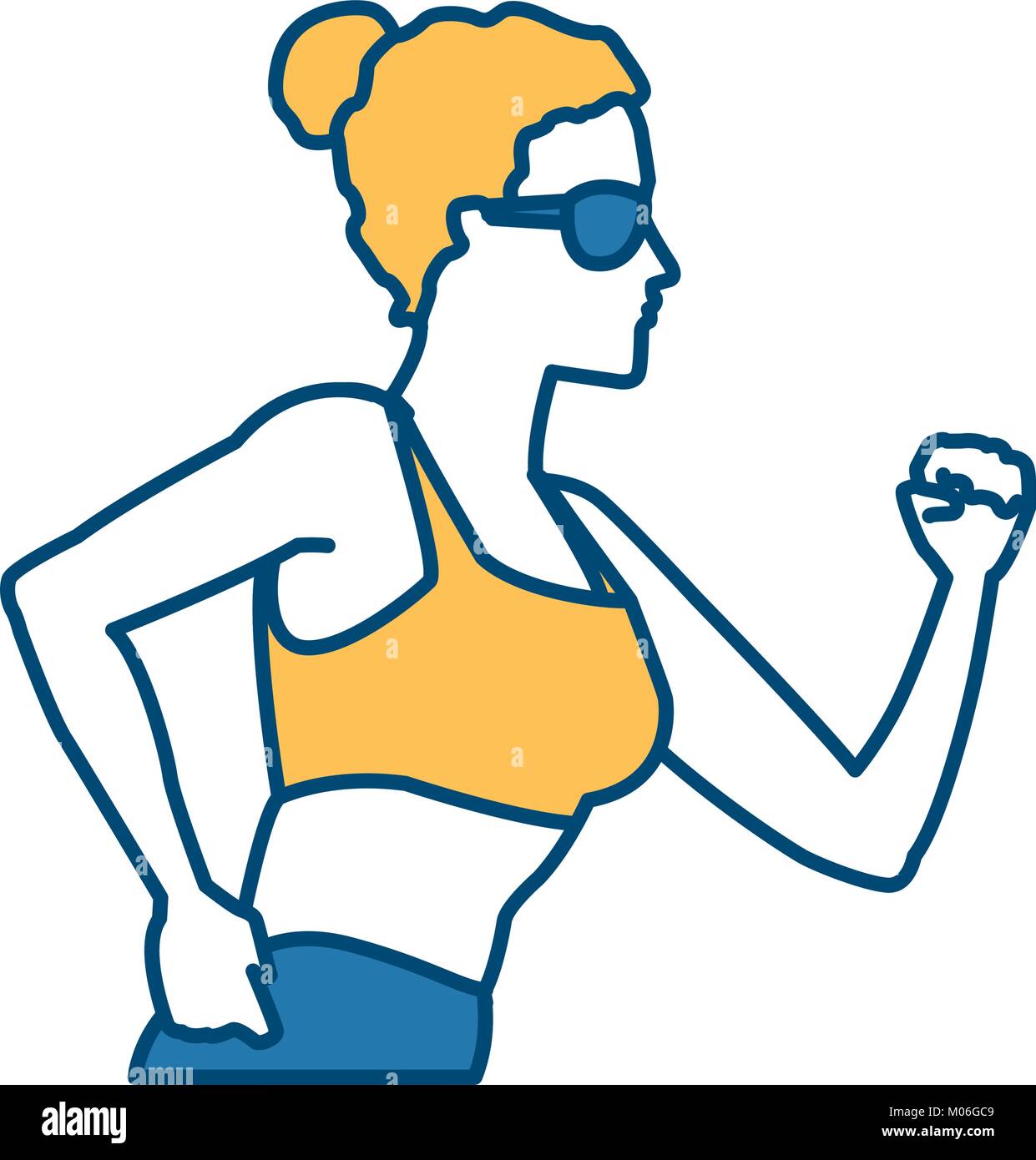 Fitness woman running Stock Vector Image & Art - Alamy