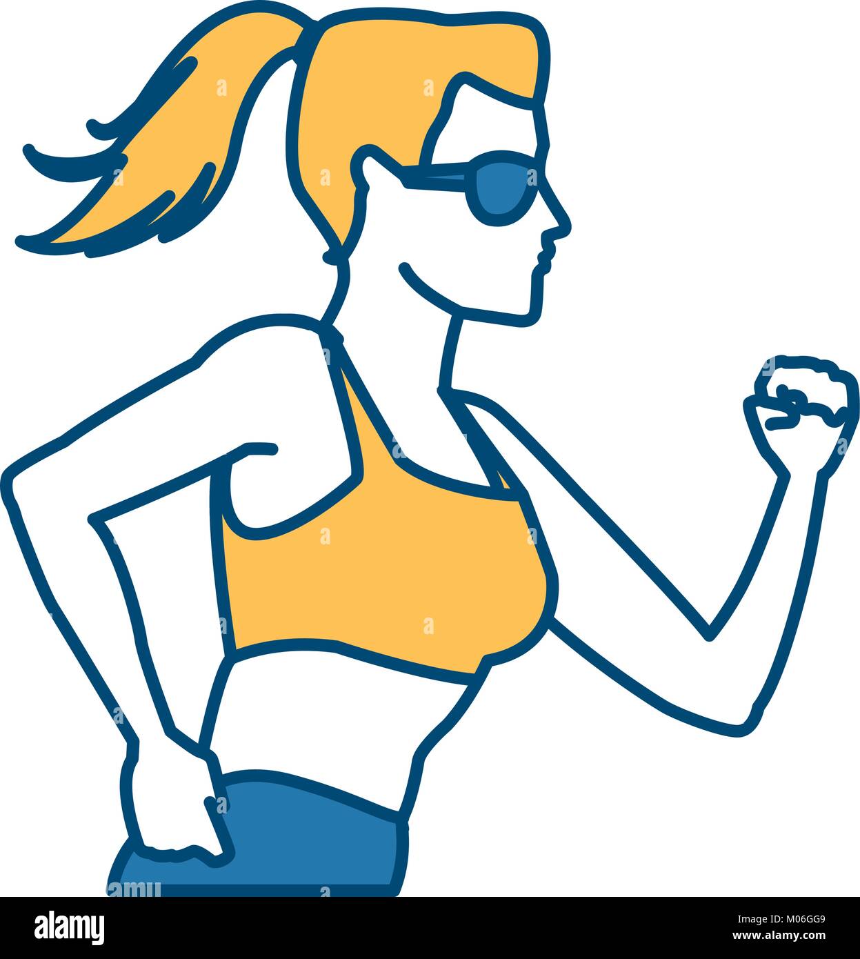 Fitness woman running Stock Vector Image & Art - Alamy