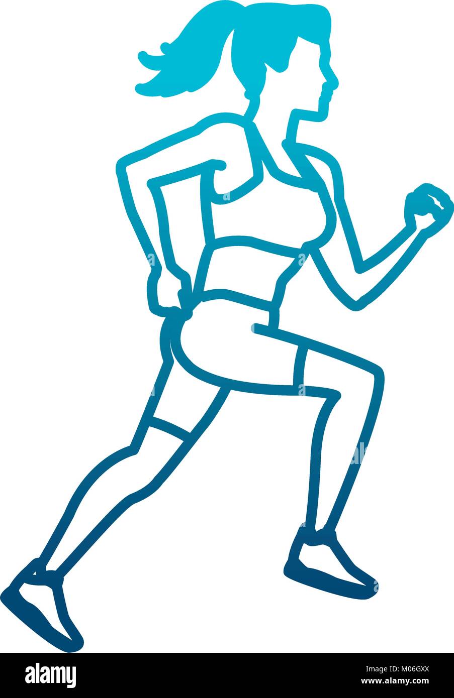 Fitness woman running Stock Vector Image & Art - Alamy