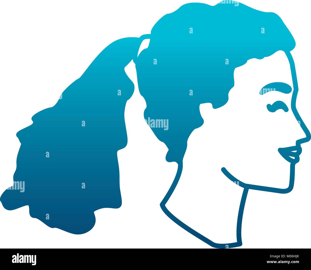 Woman head silhouette Stock Vector Image & Art - Alamy