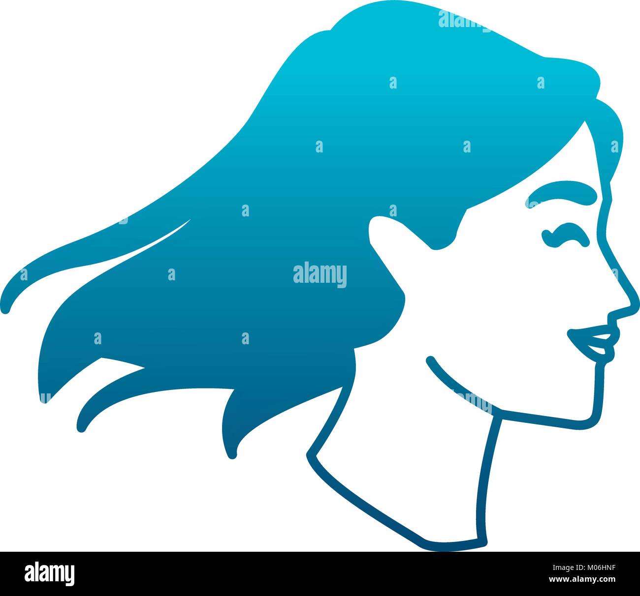 Woman head silhouette Stock Vector Image & Art - Alamy