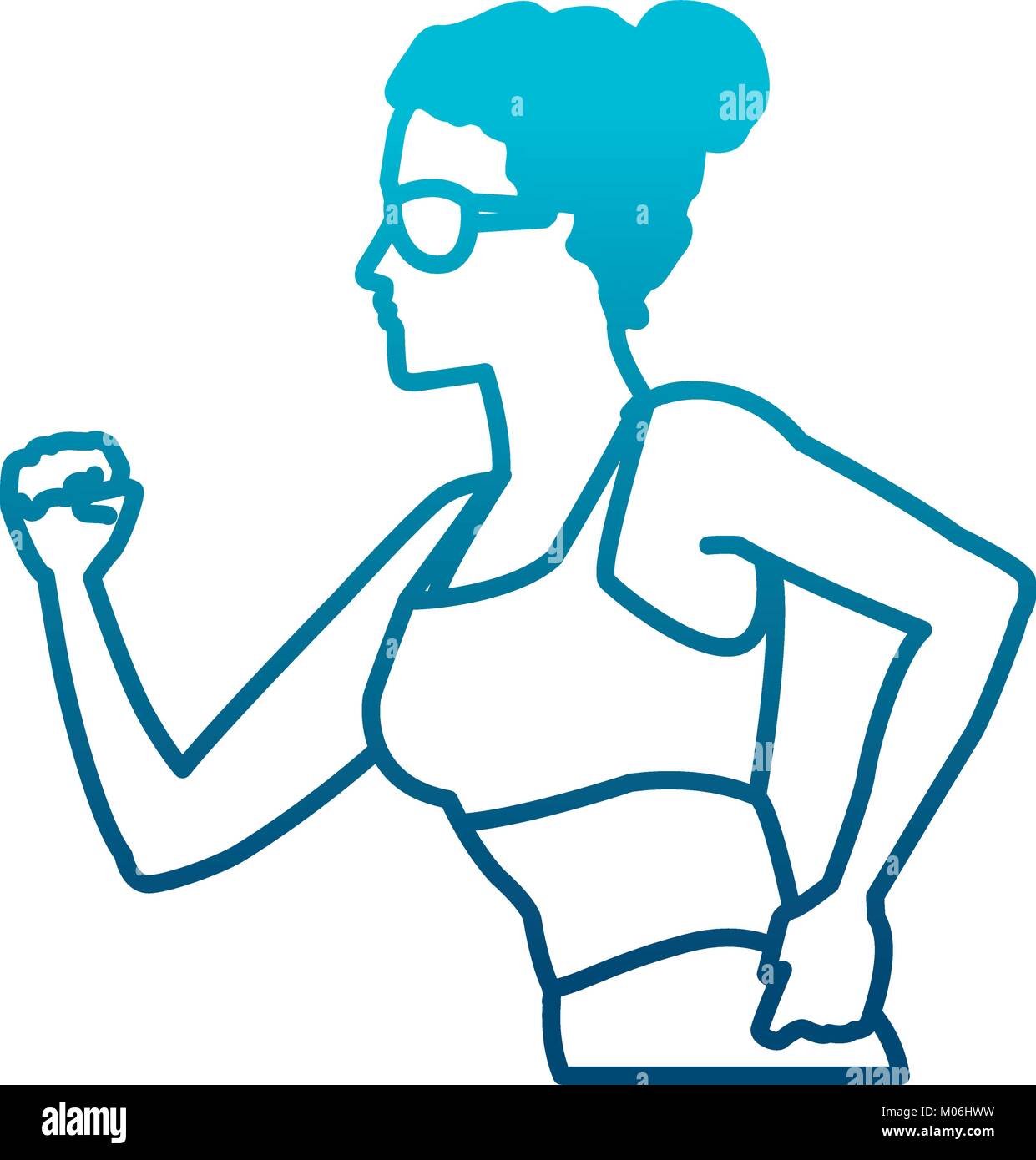 Fitness woman running Stock Vector Image & Art - Alamy