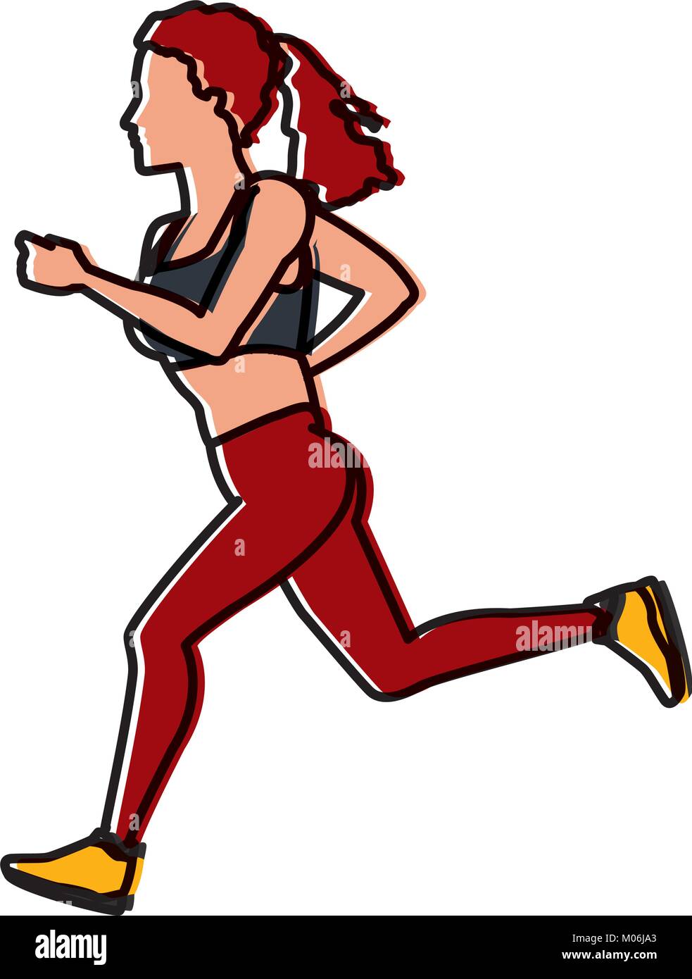Fitness woman running Stock Vector Image & Art - Alamy
