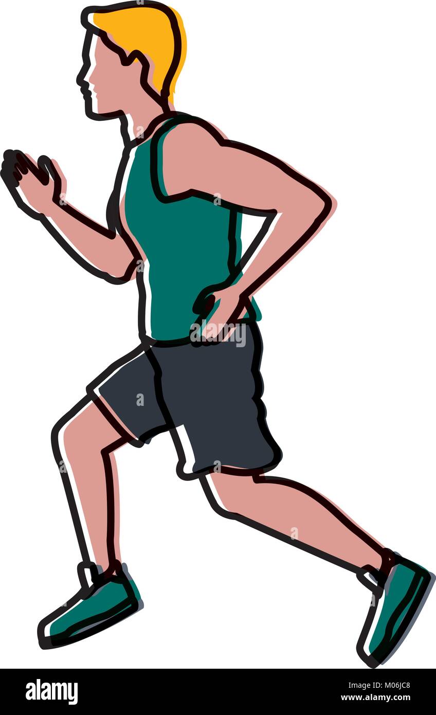 Fitness man running Stock Vector Image & Art - Alamy