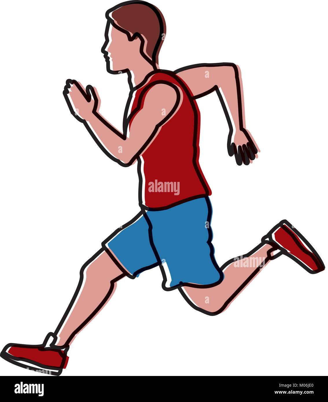 Fitness man running Stock Vector Image & Art Alamy