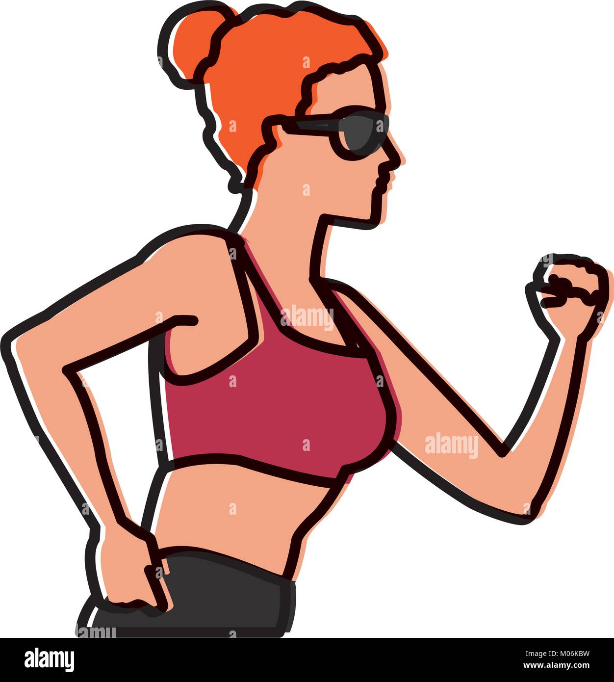 Fitness woman running Stock Vector Image & Art Alamy