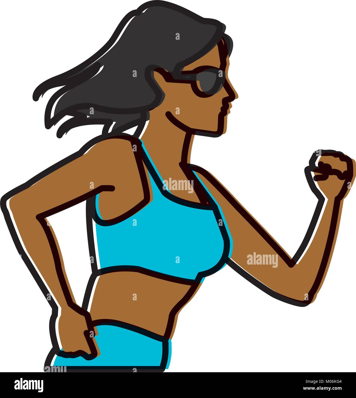 Fitness woman running Stock Vector Image & Art - Alamy