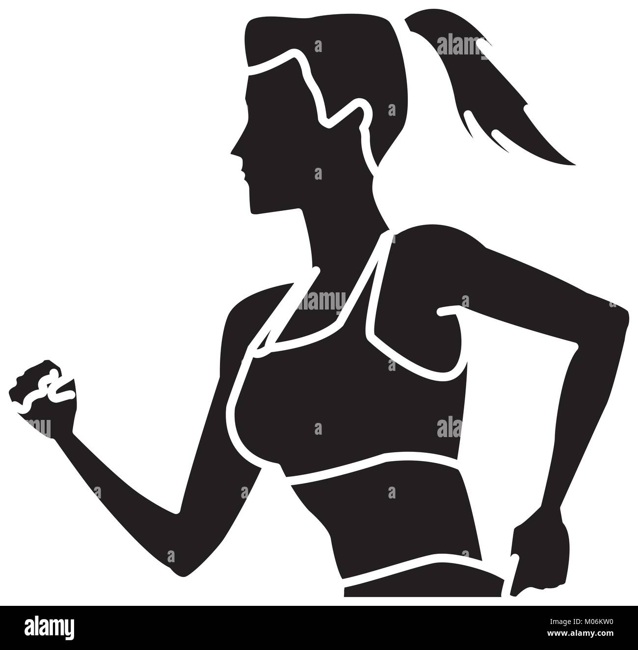 Fitness woman running Stock Vector Image & Art - Alamy