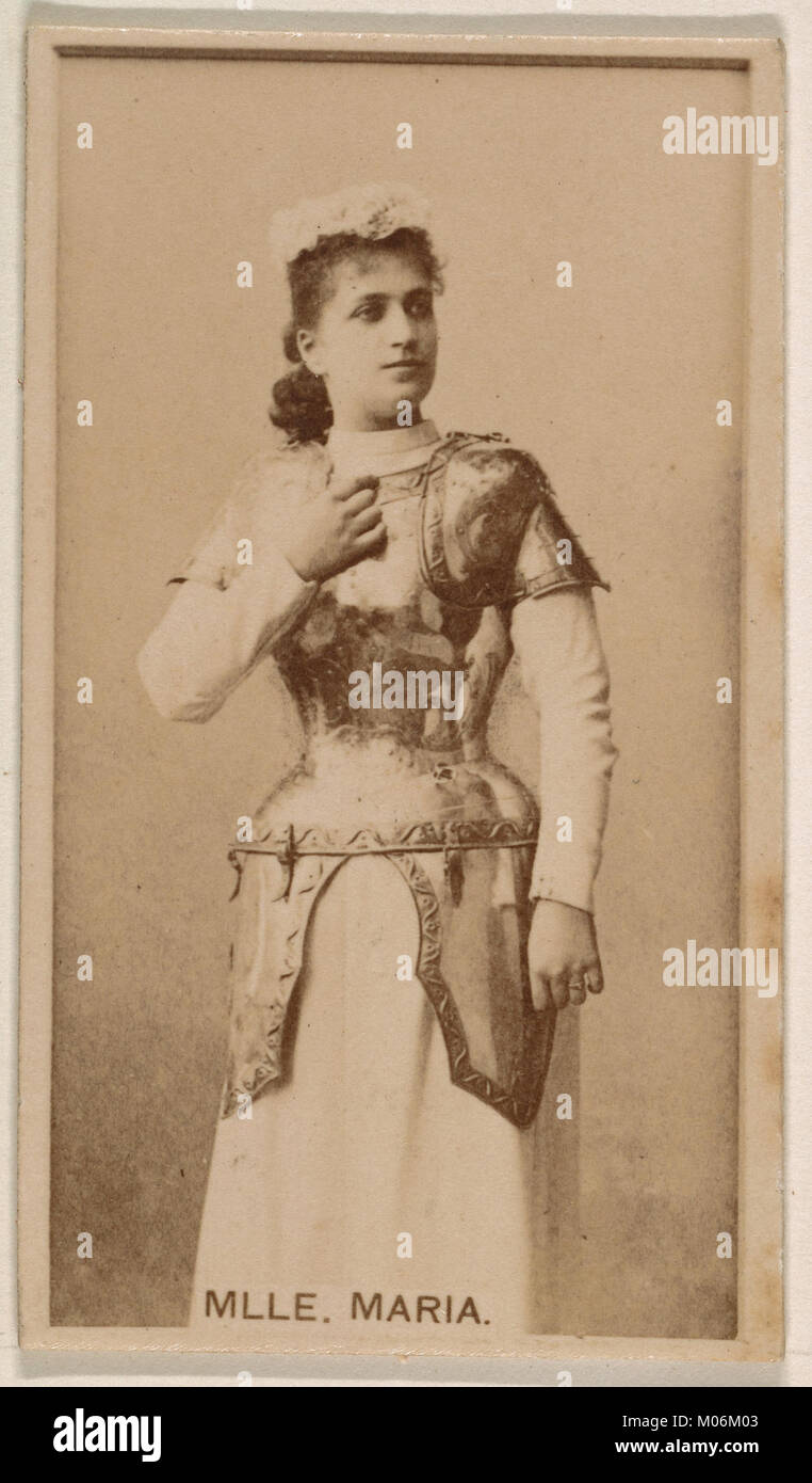 A Kinney Brothers card showing Mlle. Maria from the Actresses series ...