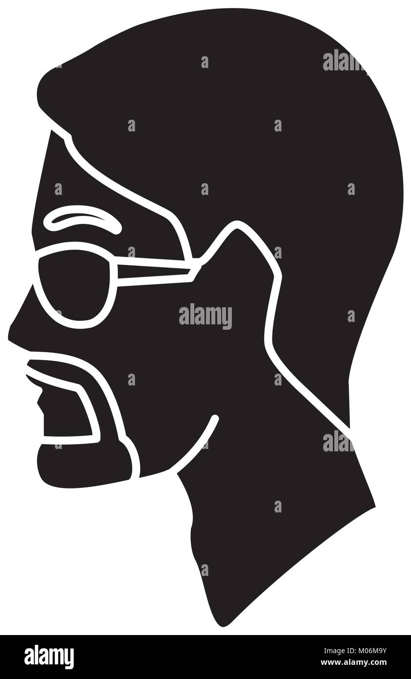 Man head with sunglasses Stock Vector Image & Art - Alamy