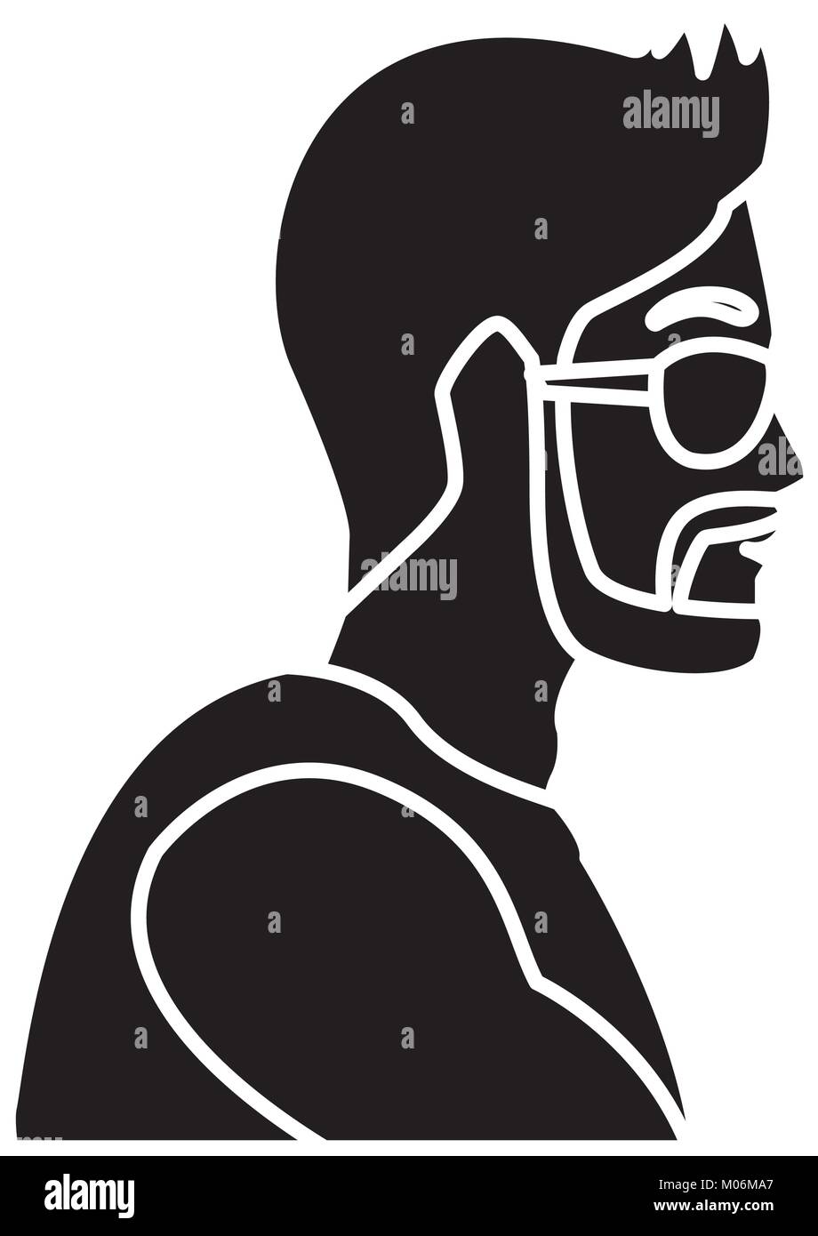 Man head with sunglasses Stock Vector Image & Art - Alamy