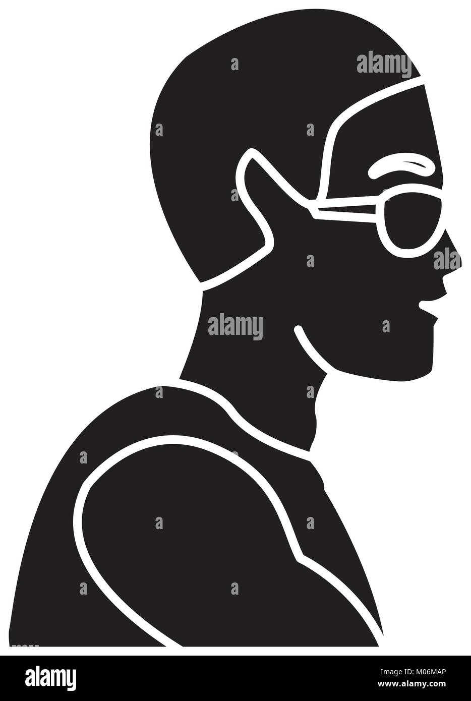 Man head with sunglasses Stock Vector Image & Art - Alamy