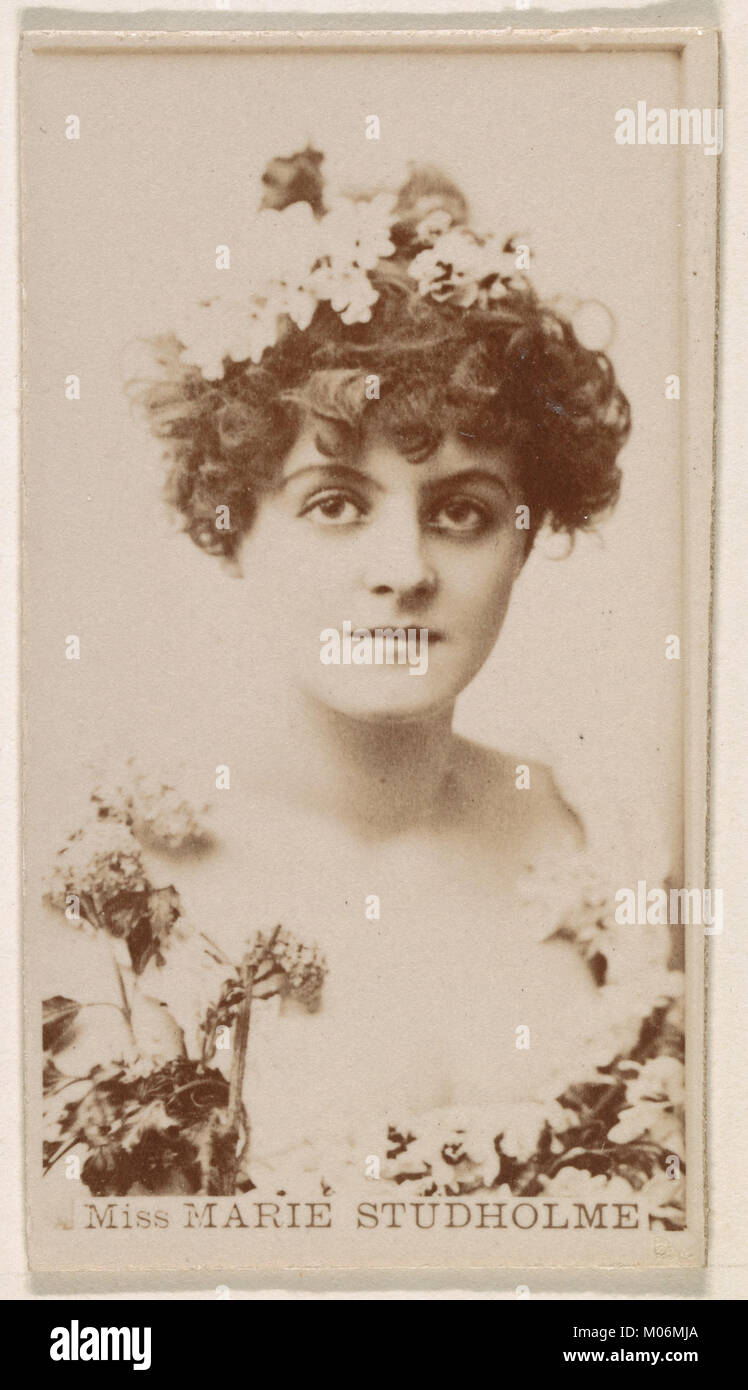 Miss Marie Studholme, from the Actresses series (N245) issued by Kinney