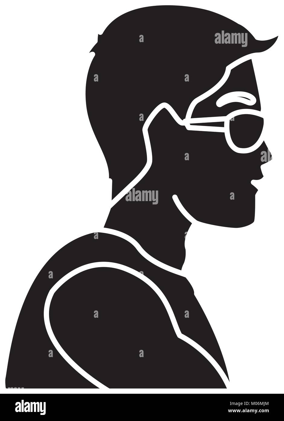 Man head with sunglasses Stock Vector Image & Art - Alamy