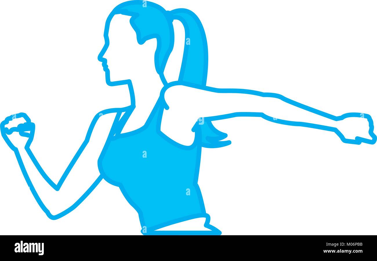 Fitness woman running Stock Vector Image & Art - Alamy