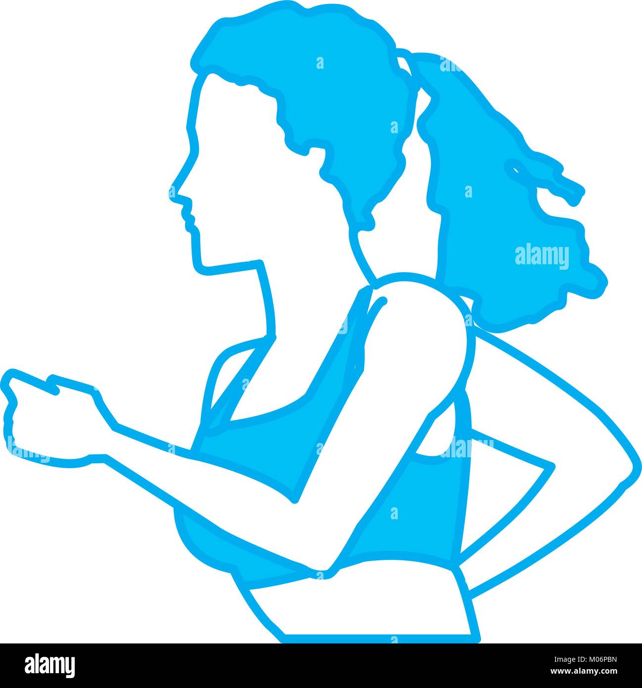 Fitness woman running Stock Vector Image & Art - Alamy