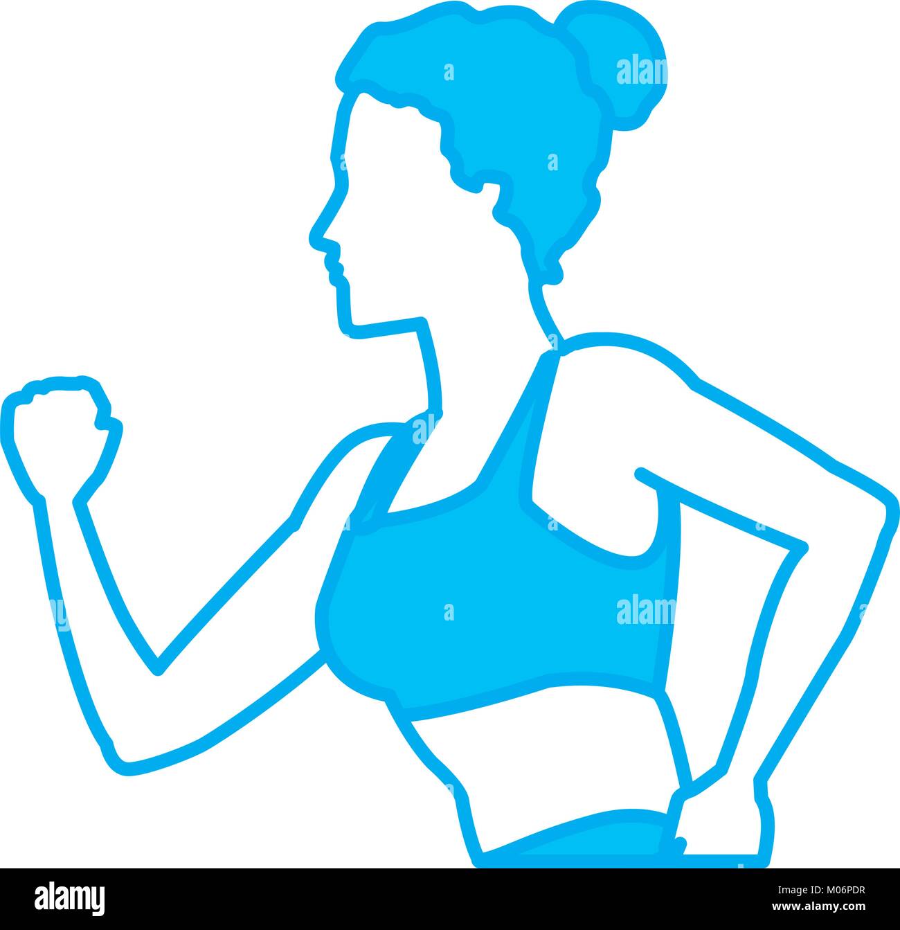 Fitness woman running Stock Vector Image & Art - Alamy