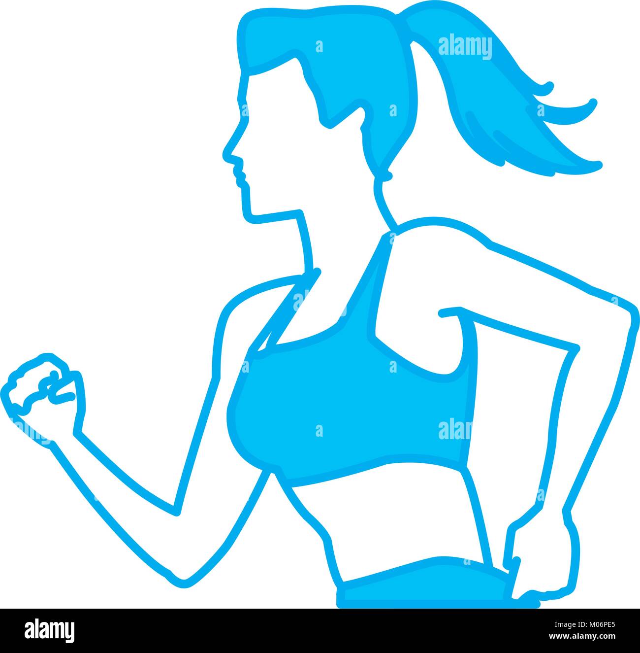 Fitness woman running Stock Vector Image & Art - Alamy