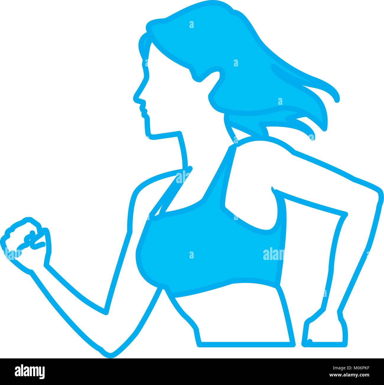 Fitness woman running Stock Vector Image & Art - Alamy