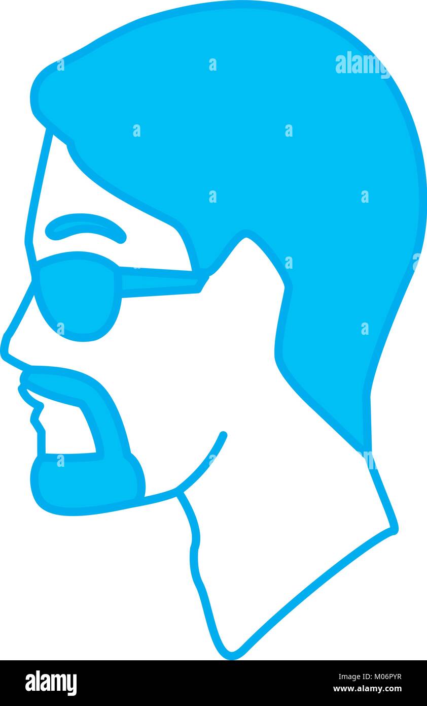 Man head with sunglasses Stock Vector Image & Art - Alamy