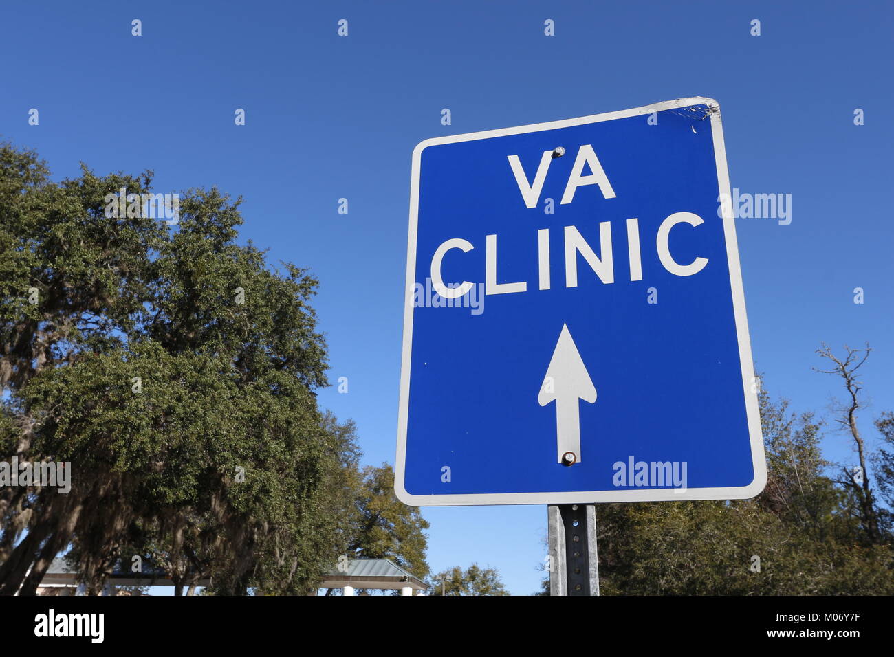 VA Veterans clinic sign Stock Photo