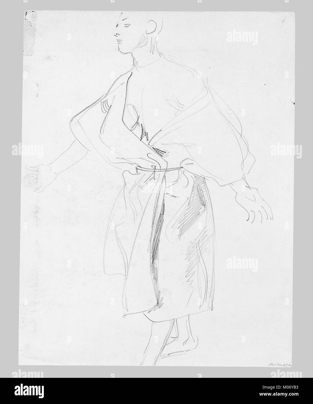 Guy In Robe Drawing This artwork features a man in a robe, depicted with careful attention ...
