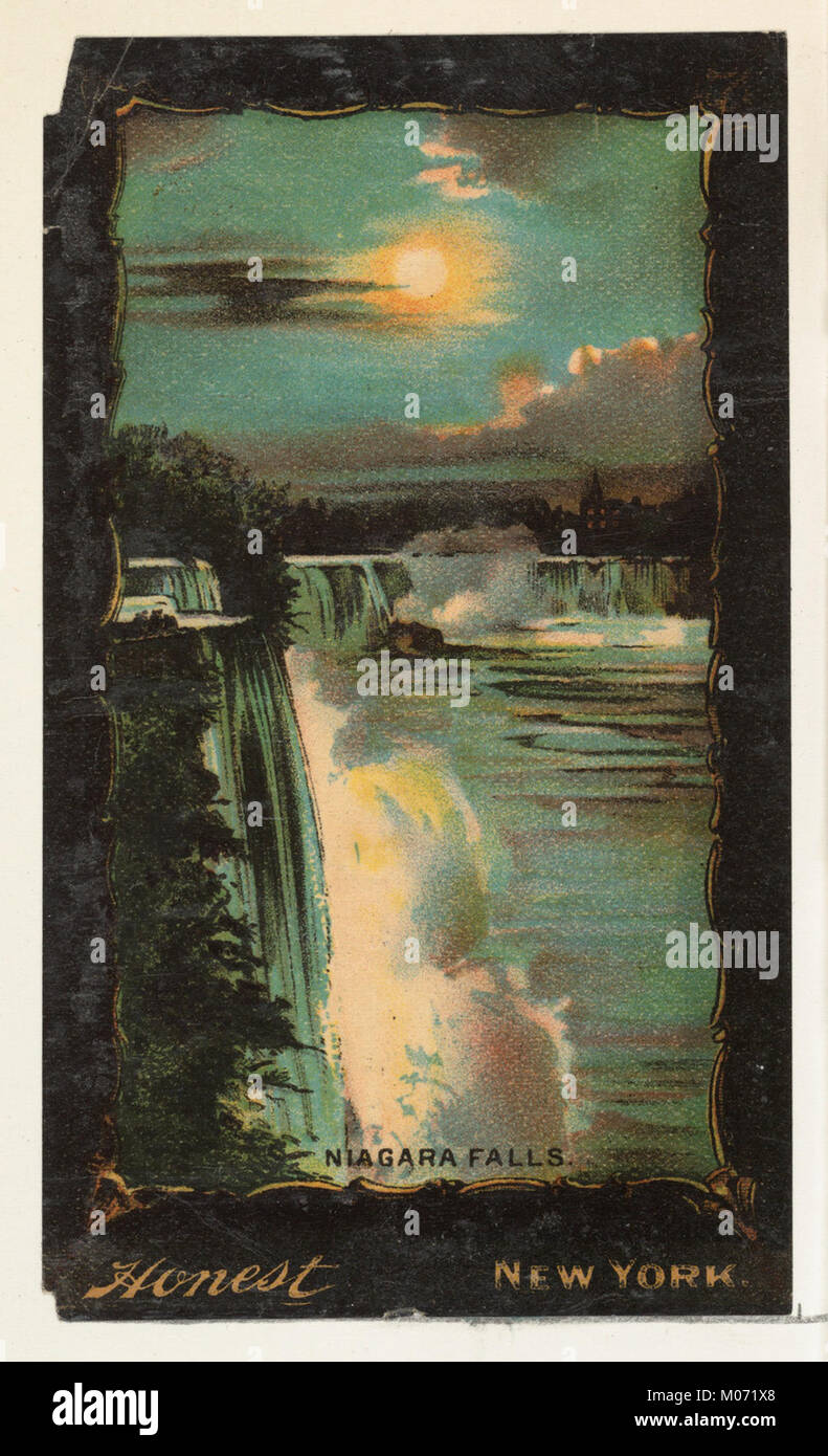 Niagara Falls, from the Transparencies series (N137) issued by W. Duke, Sons & Co. to promote Honest Long Cut Tobacco MET DP865654 Stock Photo