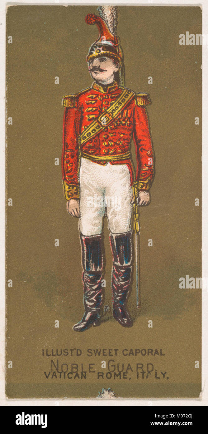 Noble Guard, Vatican, Rome, Italy, from the Military Series (N224) issued by Kinney Tobacco Company to promote Sweet Caporal Cigarettes MET DPB874259 Stock Photo