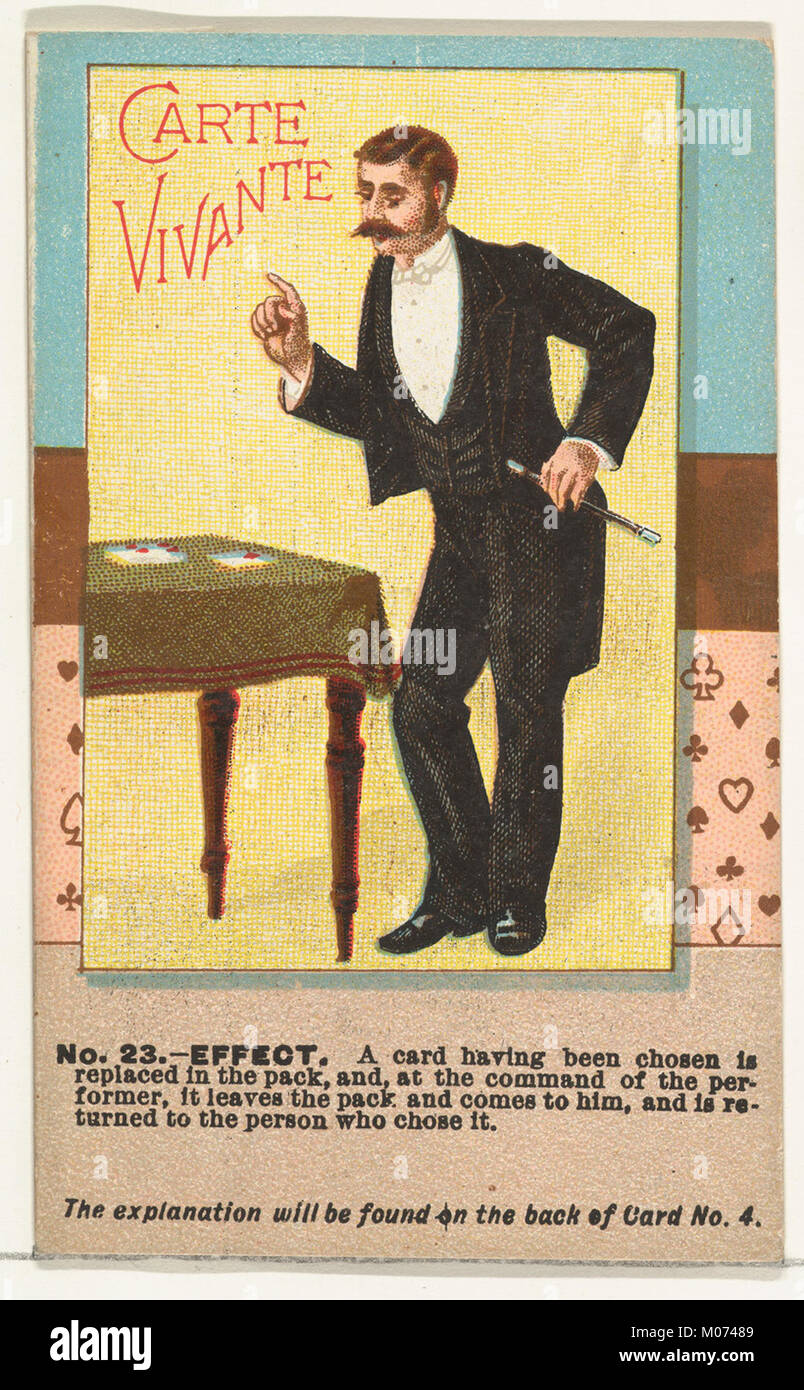 Carte Vivante, Number 23, from the Tricks with Cards series (N138 ...