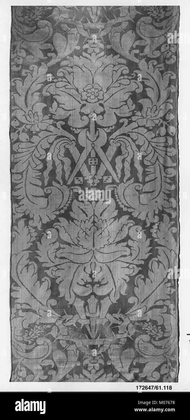 Length of damask with Instruments of the Passion MET 172647 Stock Photo