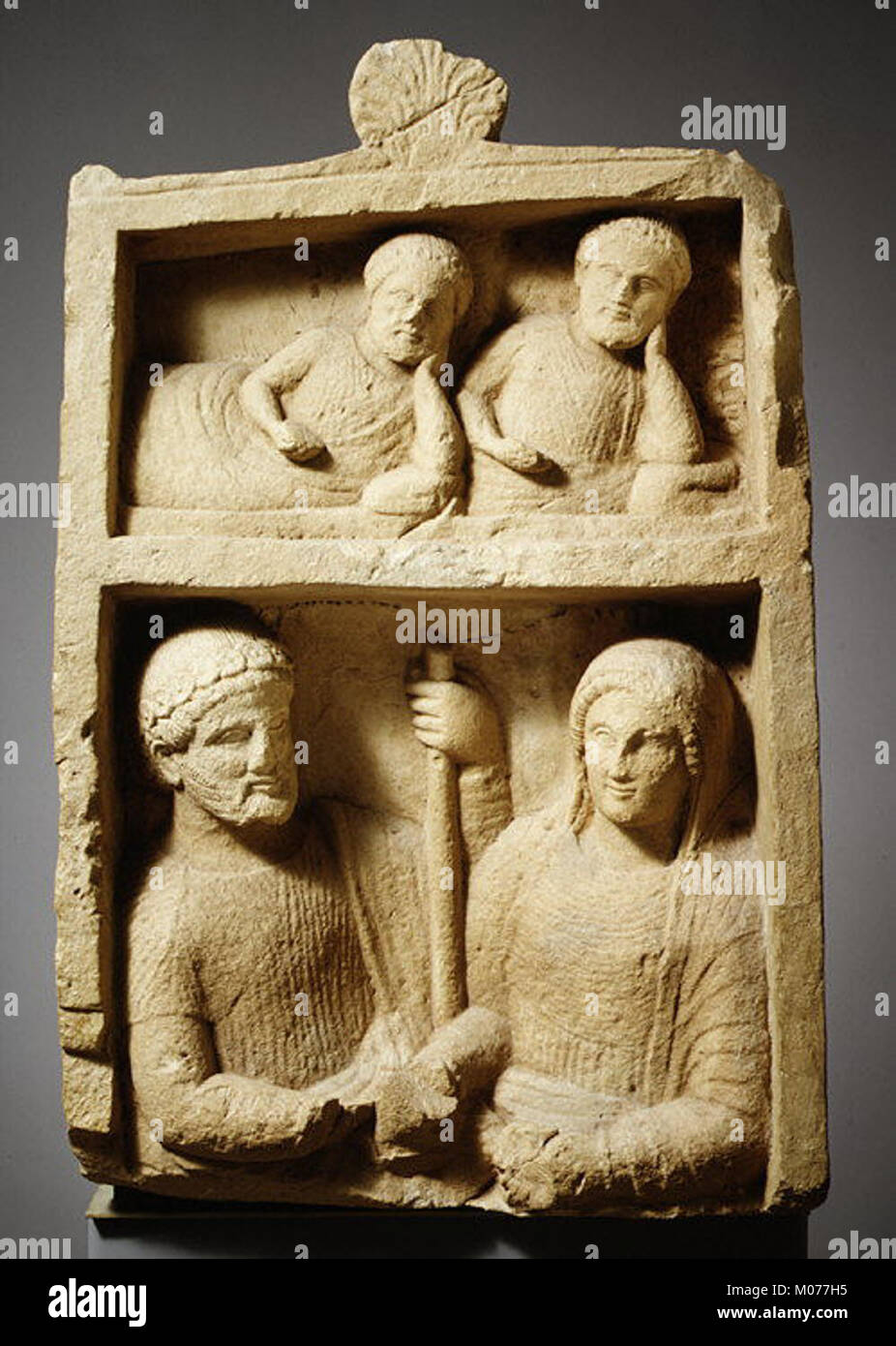 Limestone grave marker MET GR89 Stock Photo Alamy