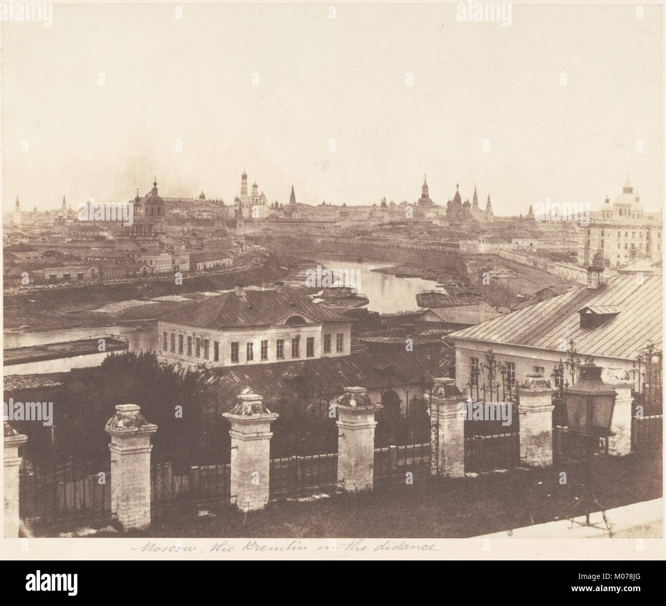 View of the Kremlin from a distance, capturing the iconic structure's ...