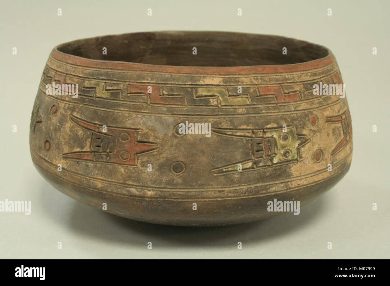 This incised painted bowl, MET 64.228.108, features bird motifs ...
