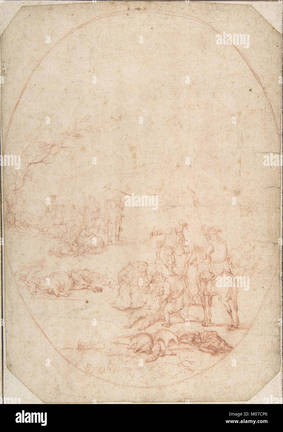 This painting depicts soldiers assisting the wounded after a battle ...