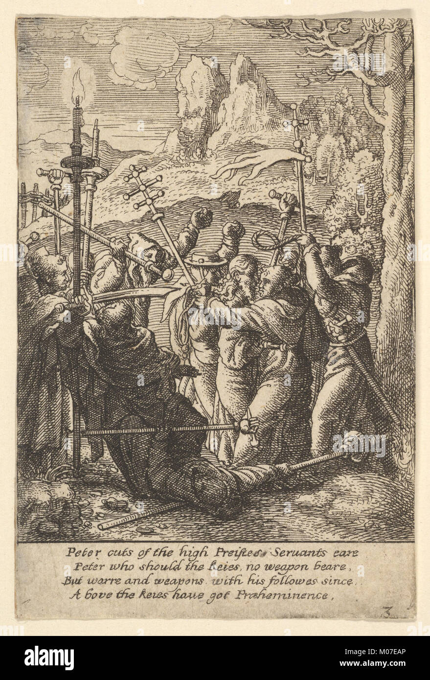 This depiction illustrates the scene of Jesus being taken, highlighting ...