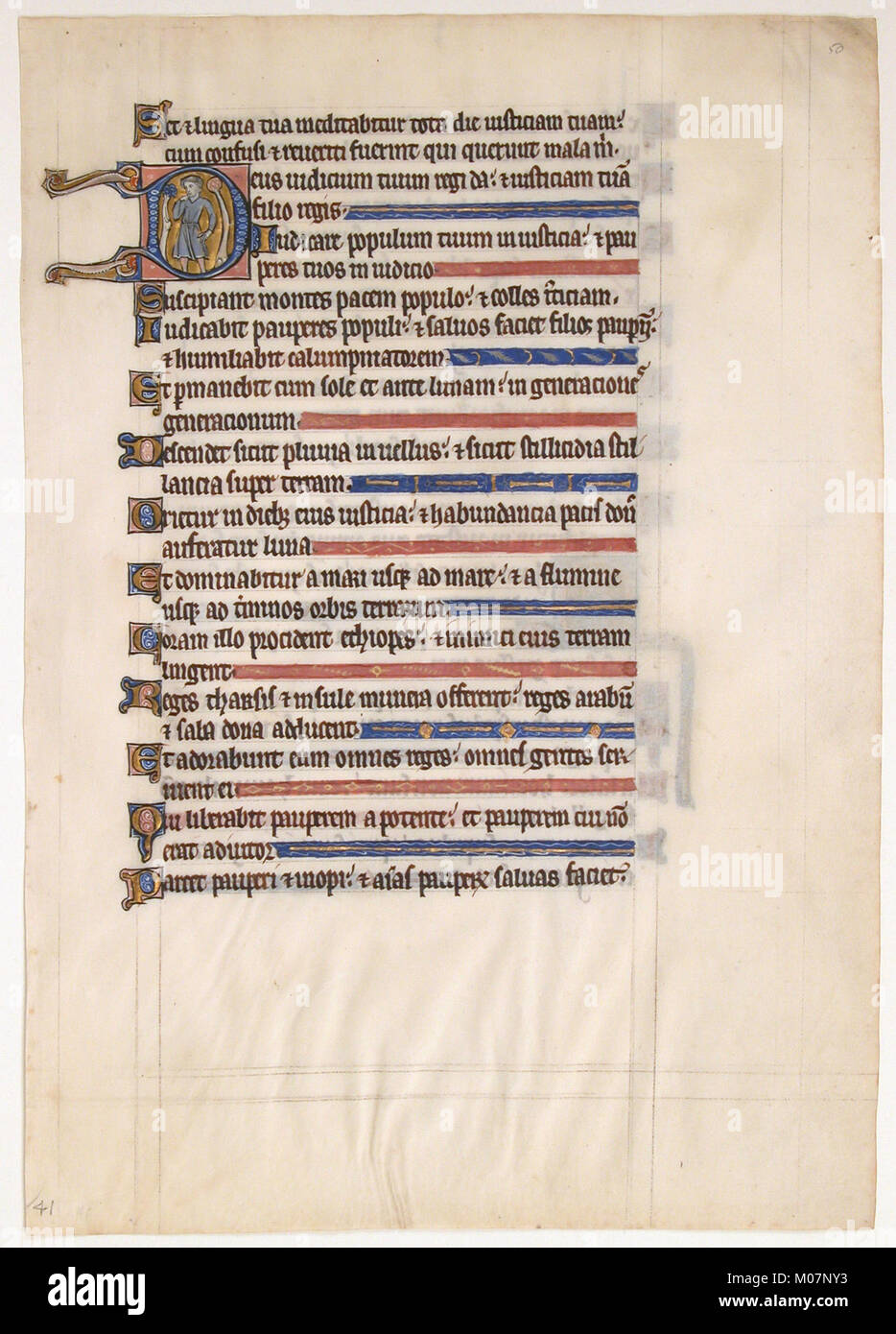 Manuscript Leaf from a Royal Psalter MET sf22-24-11s1 Stock Photo