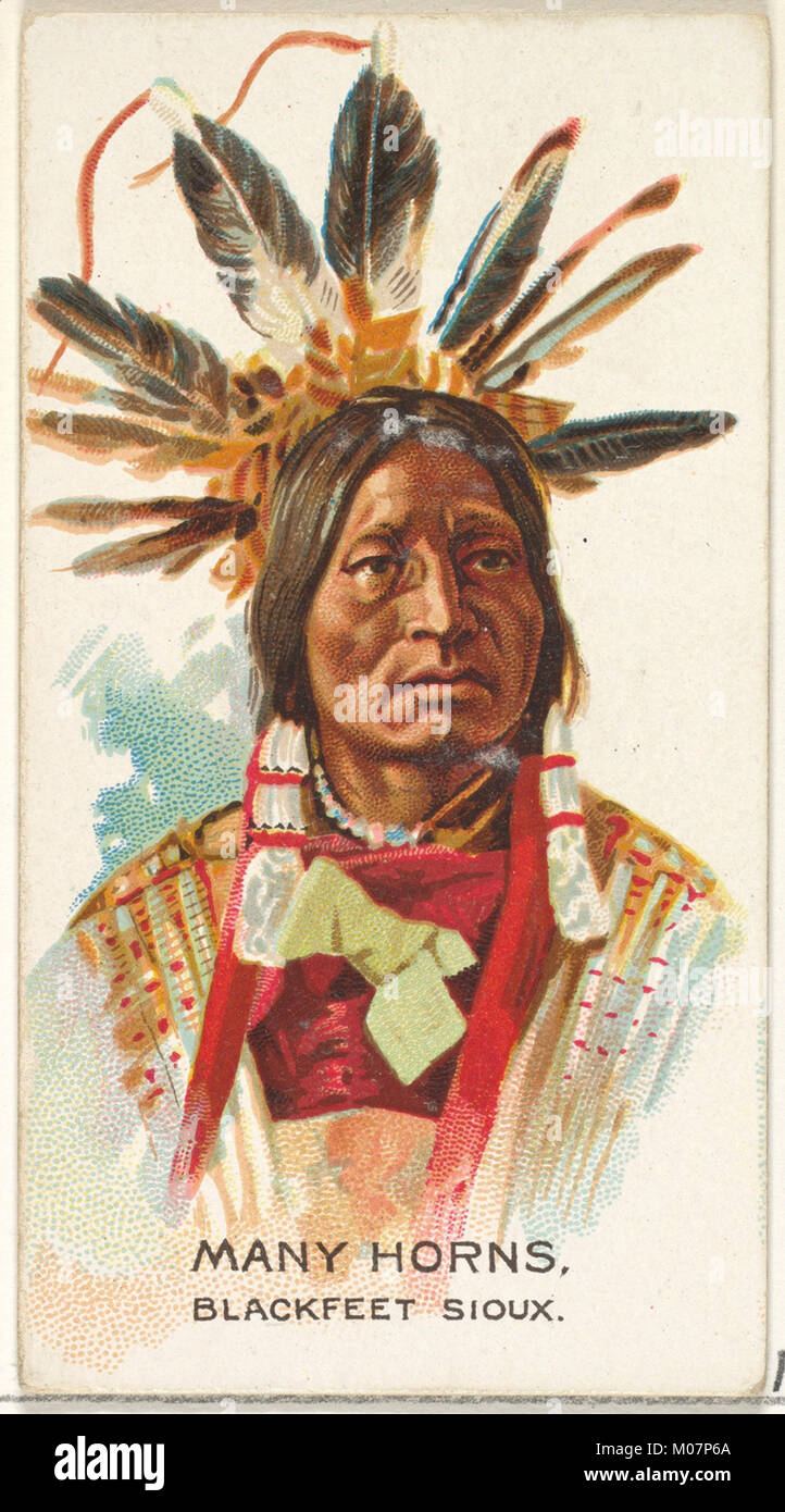 Many Horns, Blackfeet Sioux, from the American Indian Chiefs series (N2