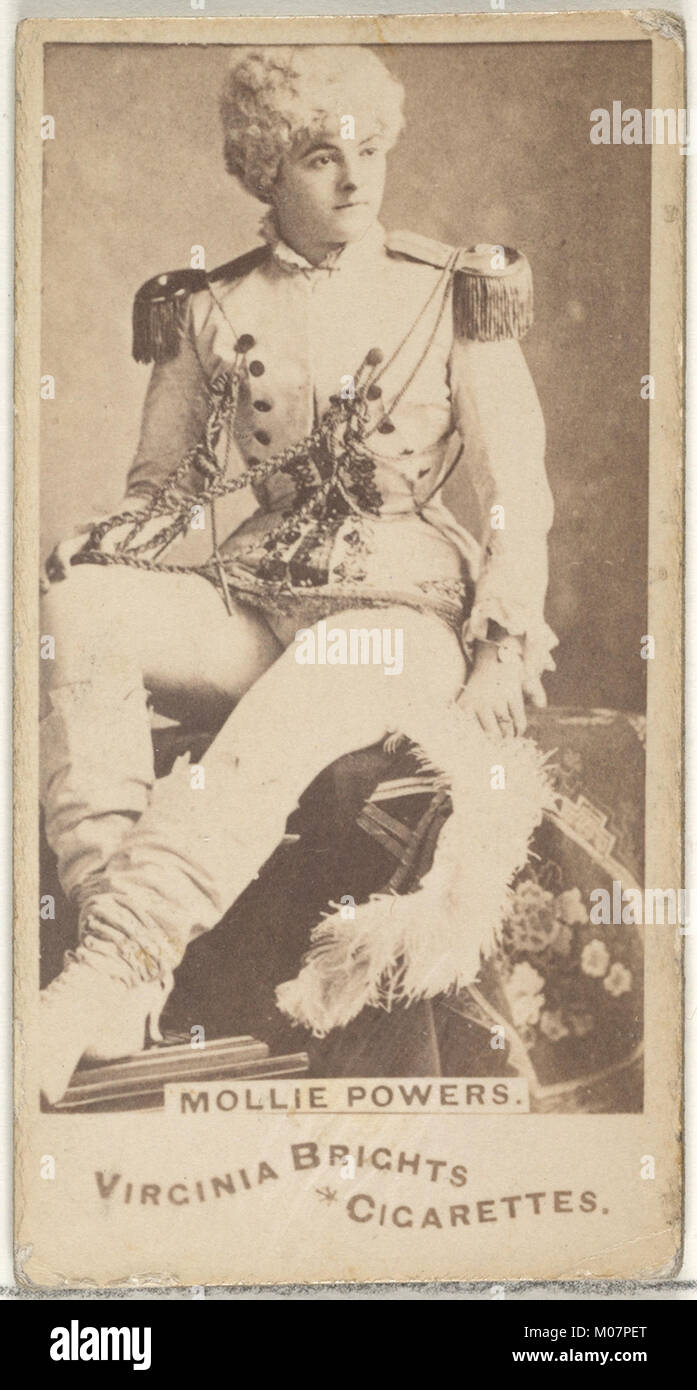 Mollie Powers, from the Actors and Actresses series (N45, Type 1) for Virginia Brights Cigarettes MET DP829860 Stock Photo