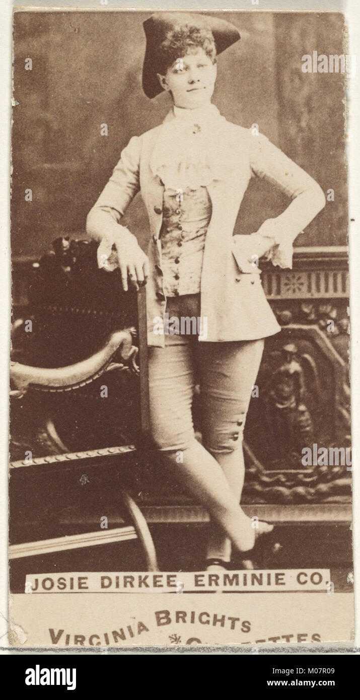 Josie Dirkee, Erminie Co., from the Actors and Actresses series (N45, Type 1) for Virginia Brights Cigarettes MET DP829435 Stock Photo