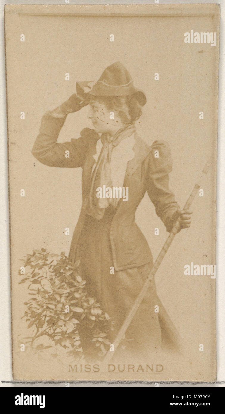 Miss Durand, from the Actors and Actresses series (N45, Type 8) for Virginia Brights Cigarettes MET DP831461 Stock Photo