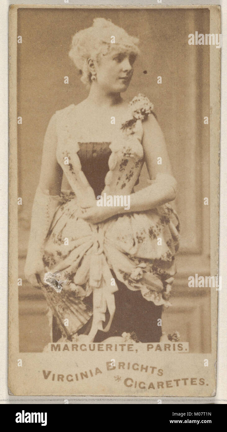 Marguerite, Paris, from the Actors and Actresses series (N45, Type 1) for Virginia Brights Cigarettes MET DP830480 Stock Photo