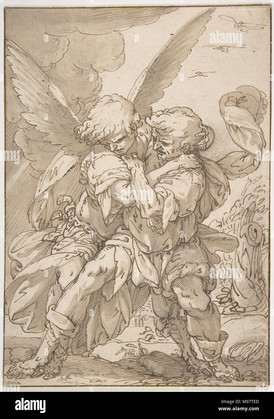 Jacob wrestling with angel hi-res stock photography and images - Alamy