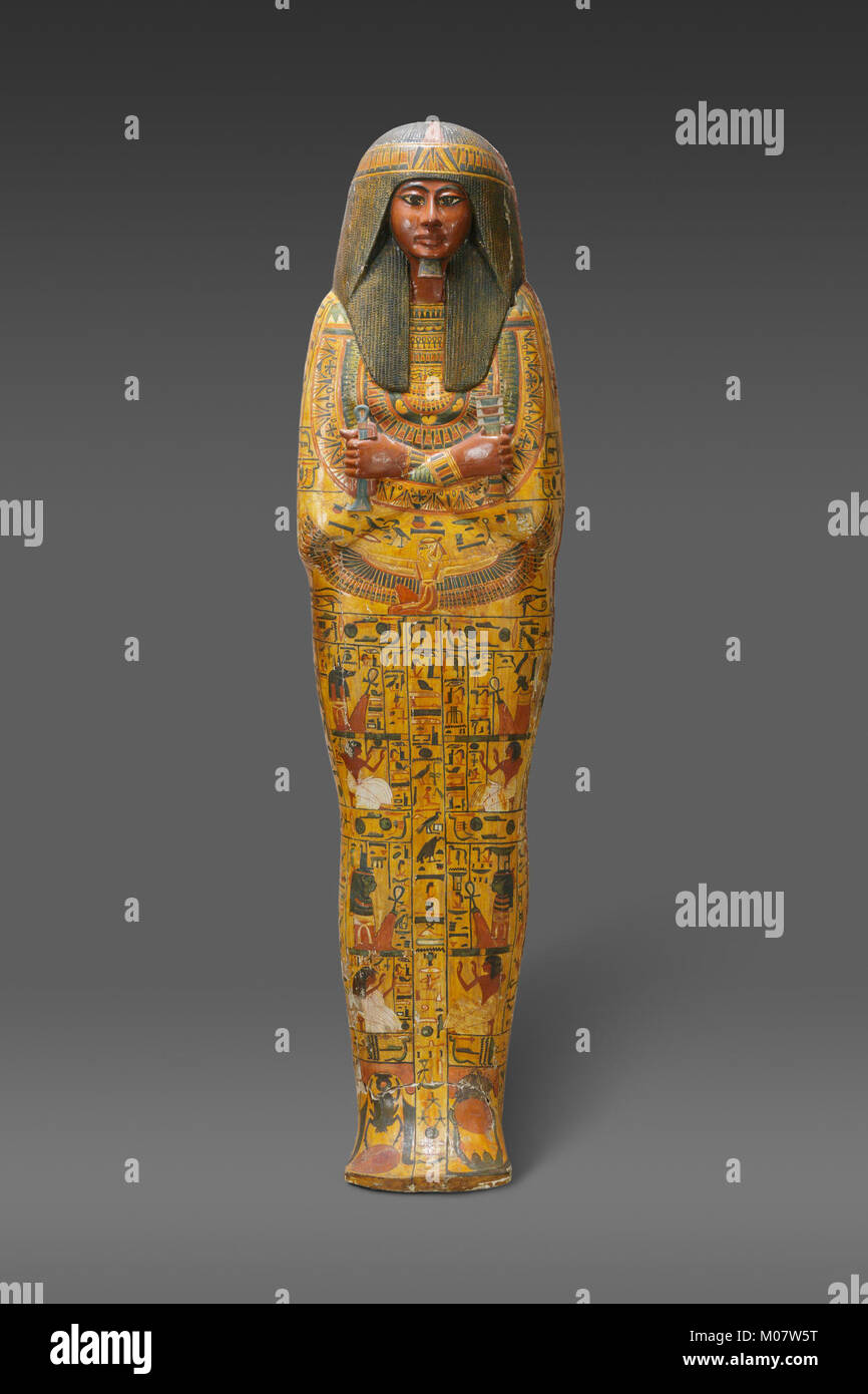 This inner coffin of Khonsu, part of an ancient Egyptian burial ...