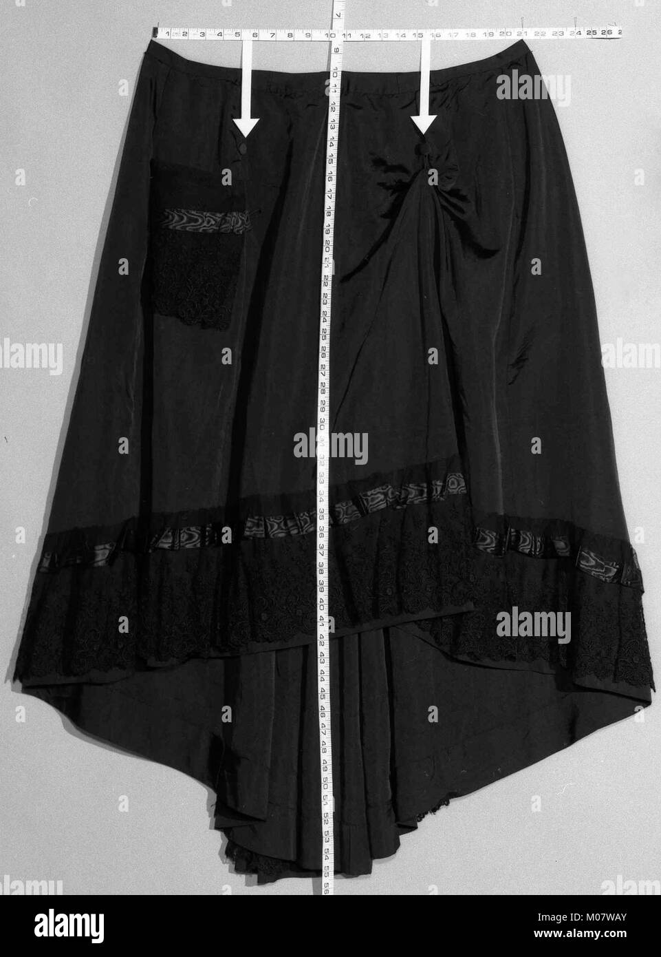 Mourning dress MET 50.40.4b bw Stock Photo