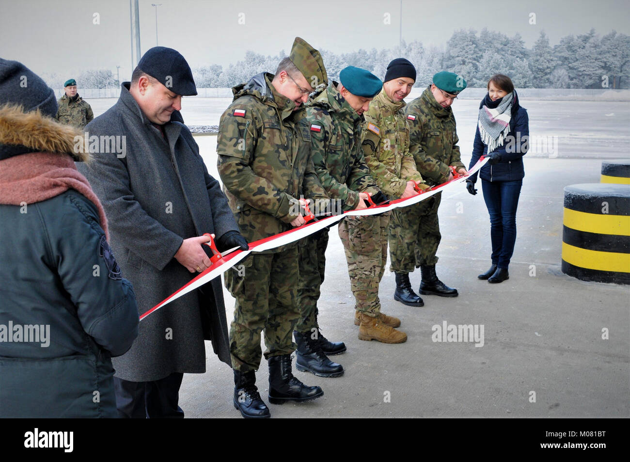 Lt. Col. Scott Cheney, the Battle Group Poland commander, participates ...