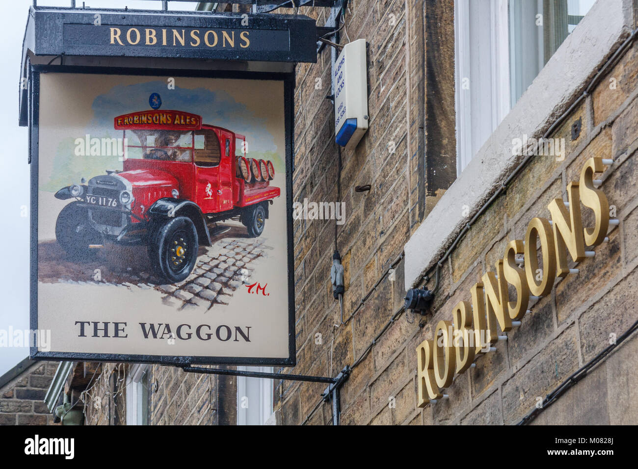 Robinsons The Wagon, Uppermill, Oldham, Lancashire, England, United Kingdom, UK Stock Photo
