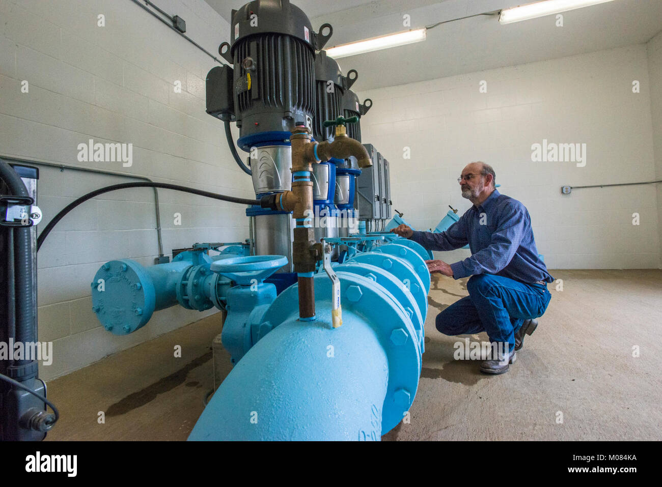 Ken Clagg operates the water pumping station in the Rural Water
