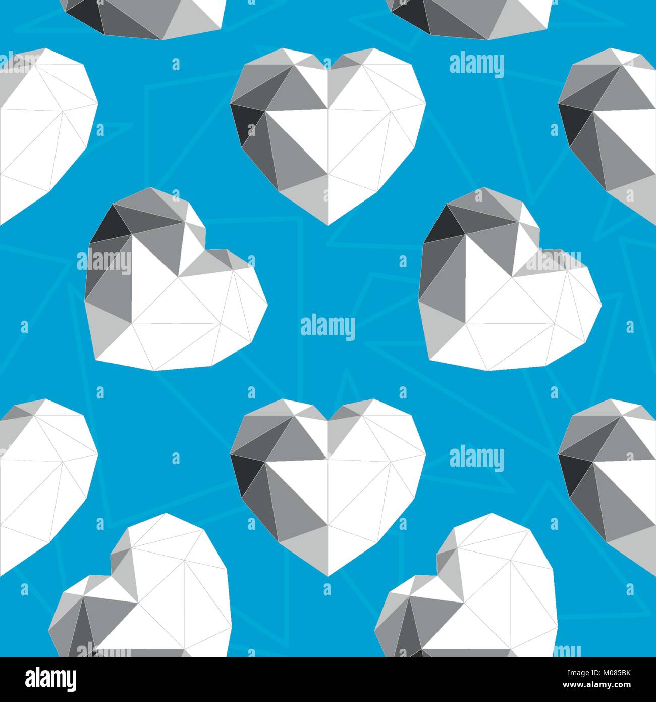 Origami heart. Seamless vector pattern. Valentines Day. Random Acts of ...